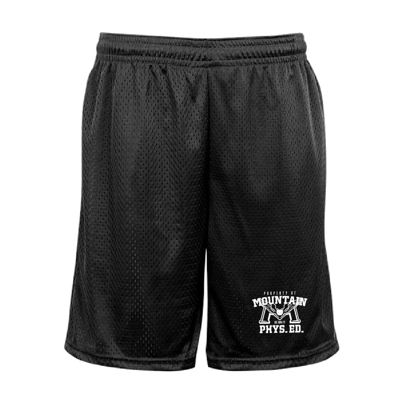 REMSS Phys. Ed. Badger® Pro-Mesh Pocketed Shorts — Black